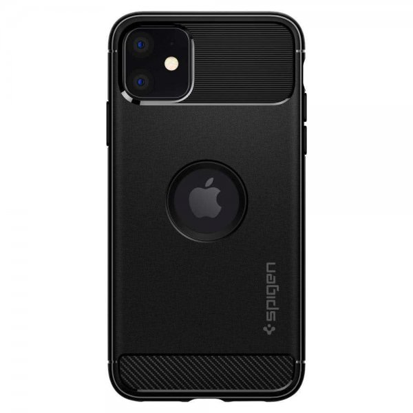 Spigen iPhone 11 -suojakuori Rugged Armor Matte Black