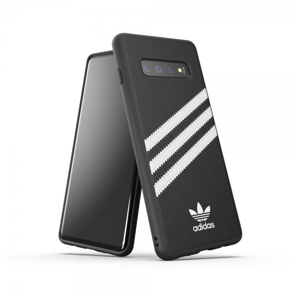 Adidas Samsung Galaxy S10 Plus -suojakuori TAI 3-Stripes Snap Case SS19, musta/valkoinen