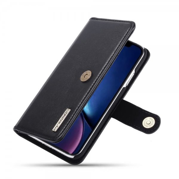 Dg.Ming iPhone 11 Lompakkokotelo Irrotettava Kuori Korttipaikat Musta