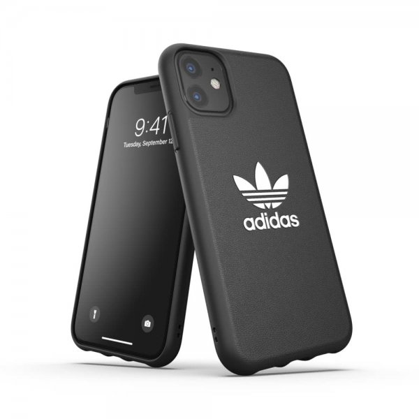 Adidas iPhone 11 -suojakuori tai Trefoil Snap Case FW19, musta-valkoinen
