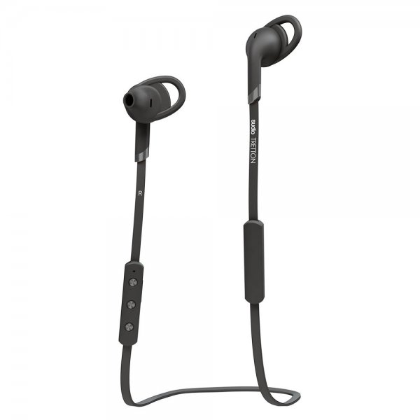 Sudio Tretton langattomat In-Ear-urheilunappikuulokkeet korvasiivekkeillä, musta