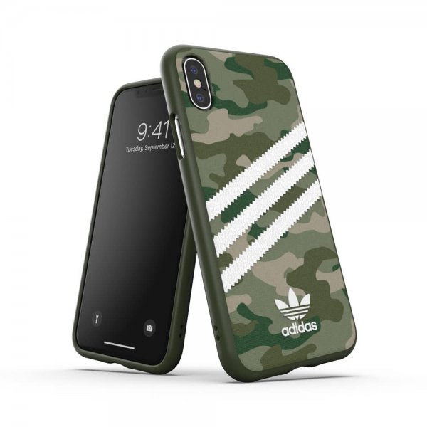 Adidas iPhone X/Xs kuori OR Moulded Case Camo FW19 Raw Green