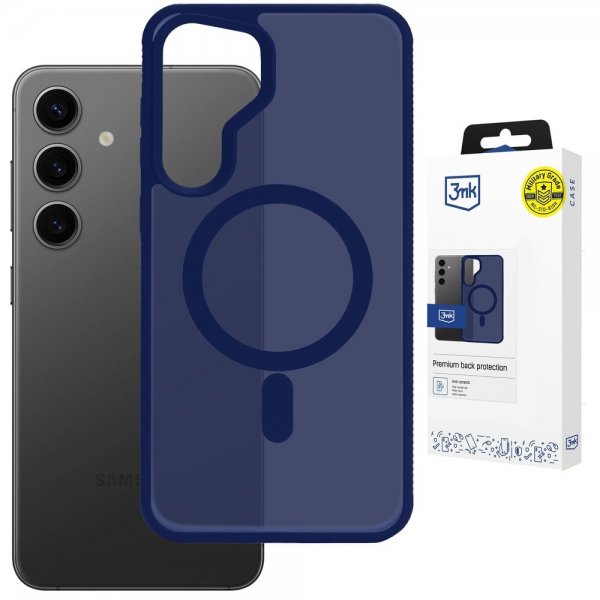 3mk Samsung Galaxy S25 Kuori Smoke MagCase Sininen