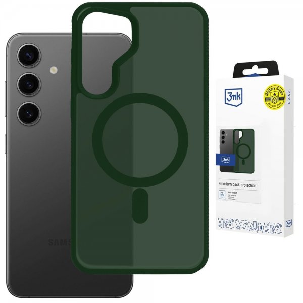 3mk Samsung Galaxy S25 Kuori Smoke MagCase Vihreä