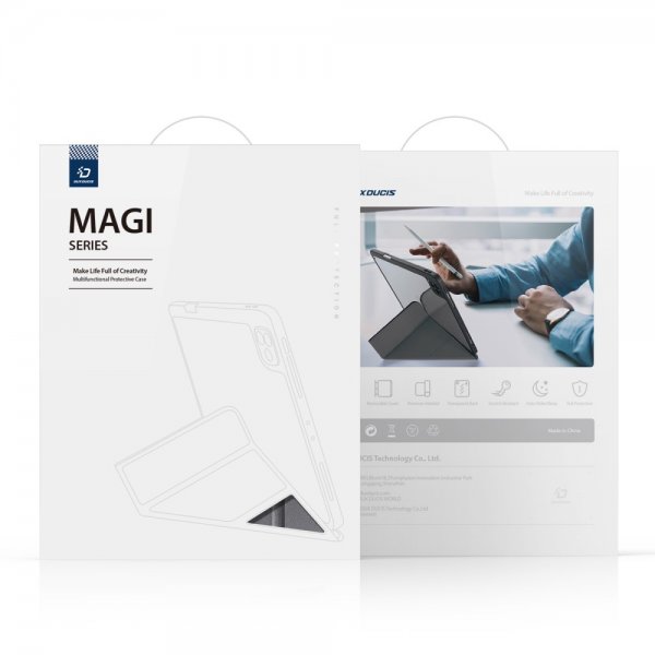 Dux Ducis iPad 10.2 (7./8./9. sukupolvi) Magi-sarjan kotelo, harmaa