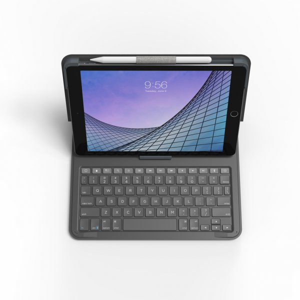 ZAGG iPad 10.2 (gen 7/8/9) Messenger Folio 2 Charcoal -näppäimistökotelo