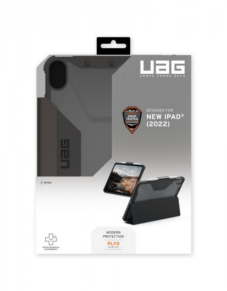 Urban Armor Gear (UAG) iPad 10.9 (gen 10)/iPad 11 (A16) Kotelo Plyo Folio Musta/Ice