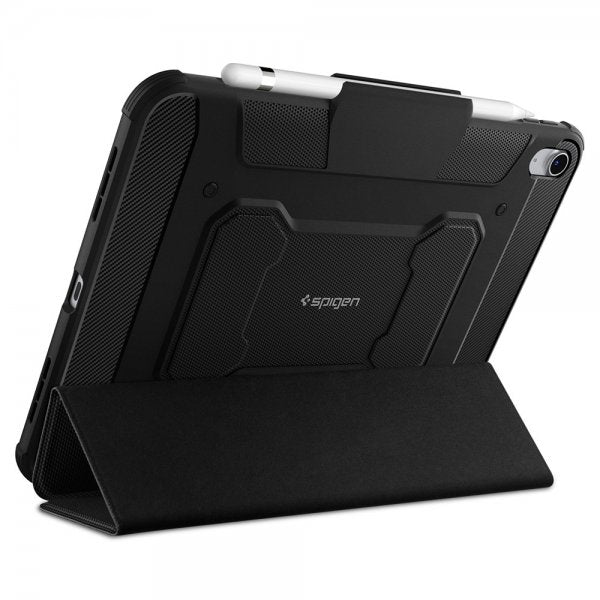 Spigen iPad 10.9 (10. sukupolvi)/iPad 11 (A16) Rugged Armor Pro -suojakuori, musta