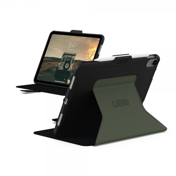 Urban Armor Gear (UAG) iPad 10.9 (10. sukupolvi)/iPad 11 (A16) Scout Folio -kotelo, musta/oliivi