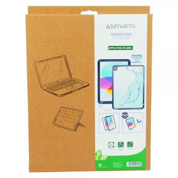 4smarts iPad 10.9 (10. sukupolvi)/iPad 11 (A16) Active Pro Rugged Case -suojakotelo, musta