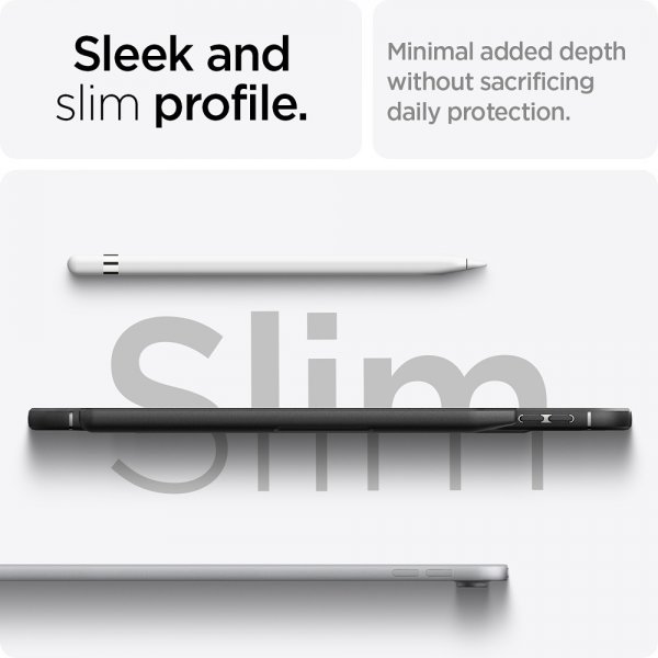 Spigen iPad 10.9 (10. sukupolvi)/iPad 11 (A16) Rugged Armor -suojakuori, mattamusta