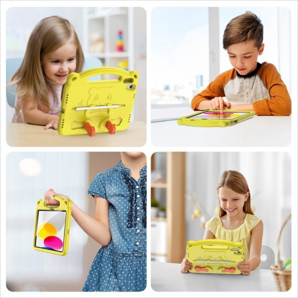 Dux Ducis iPad 10.9 (10. sukupolvi)/iPad 11 (A16) -kuori Panda keltainen