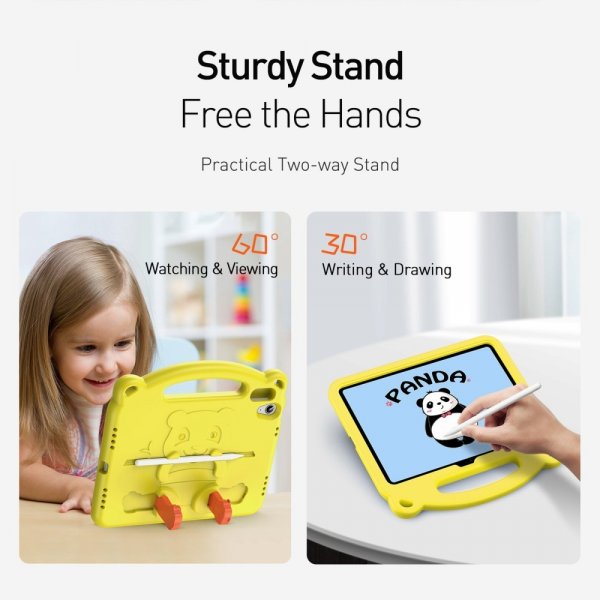 Dux Ducis iPad 10.9 (10. sukupolvi)/iPad 11 (A16) -kuori Panda keltainen