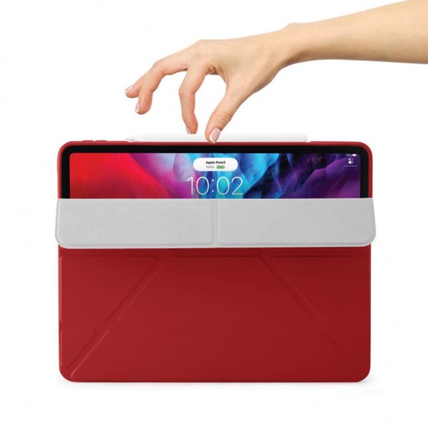 Pipetto iPad Pro 12.9 (4./5./6. sukupolvi) Origami-suojakotelo, punainen