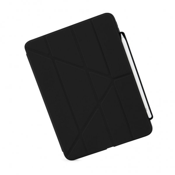 Pipetto iPad 10.9 (10. sukupolvi)/iPad 11 (A16) kotelo Origami No3 Pencil Case Musta
