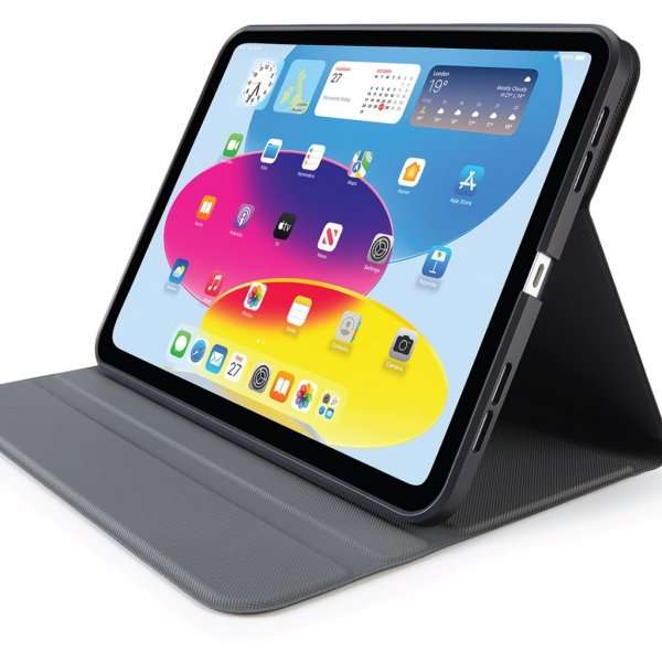 Pipetto iPad 10.9 (10. sukupolvi)/iPad 11 (A16) Rotating Folio -kotelo, musta