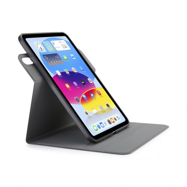 Pipetto iPad 10.9 (10. sukupolvi)/iPad 11 (A16) Rotating Folio -kotelo, musta