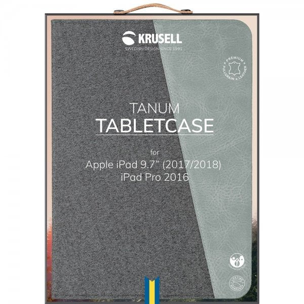 Krusell iPad 9.7 2017/2018 Kotelo Tanum Cover Vintage Grey