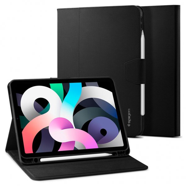 Spigen iPad Air 10.9 2020/2022 kotelo Liquid Air Folio Musta