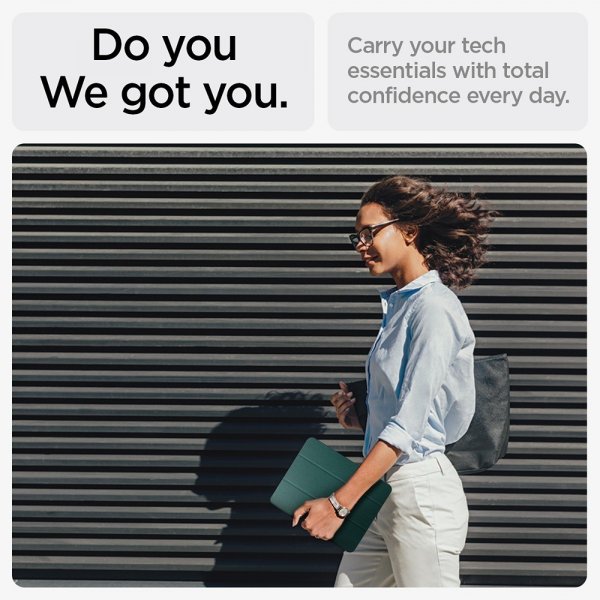 Spigen iPad Air 11 (M2/M3/M4) -suojakotelo, Urban Fit, Midnight Green