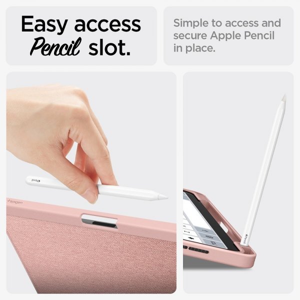 Spigen iPad Air 11 (M2/M3/M4) Urban Fit -suojakotelo, ruusukulta