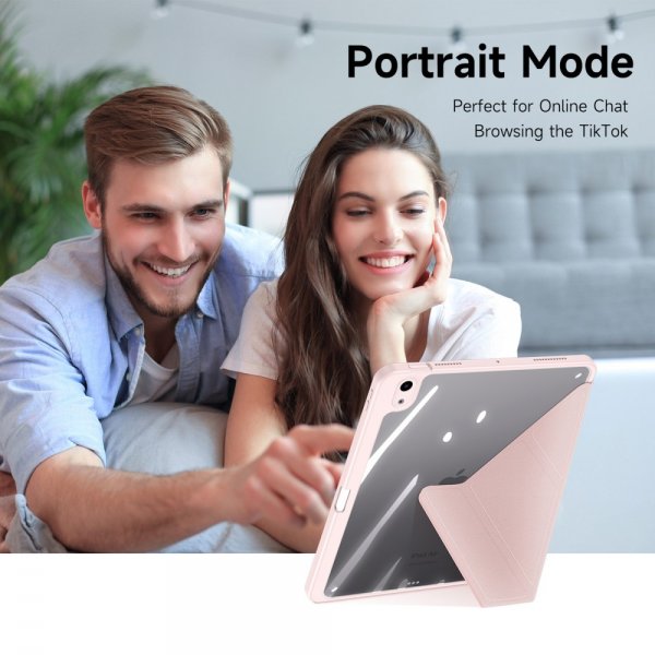 Dux Ducis iPad Air 11 (M2/M3/M4) Suojakuori Magi-sarja Vaaleanpunainen