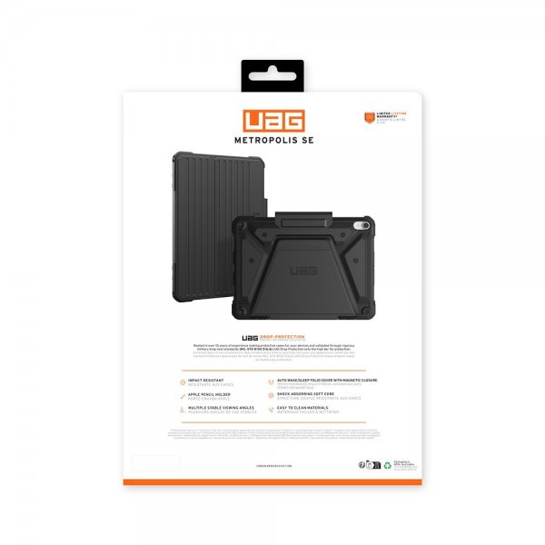 Urban Armor Gear (UAG) iPad Air 11 (M2/M3/M4) Kotelo Metropolis SE Musta