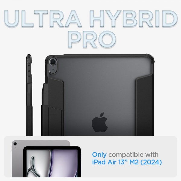 Spigen iPad Air 13 (M2/M3/M4) Suojakuori Ultra Hybrid Pro musta