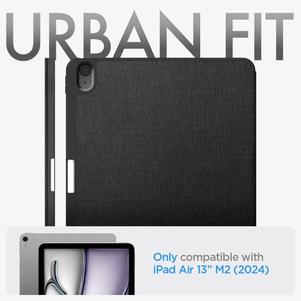 Spigen iPad Air 13 (M2/M3/M4) Suojakuori Urban Fit, musta