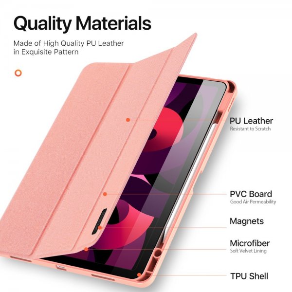 Dux Ducis iPad Air 13 (M2/M3/M4) -kotelo DOMO-sarja Pinkki