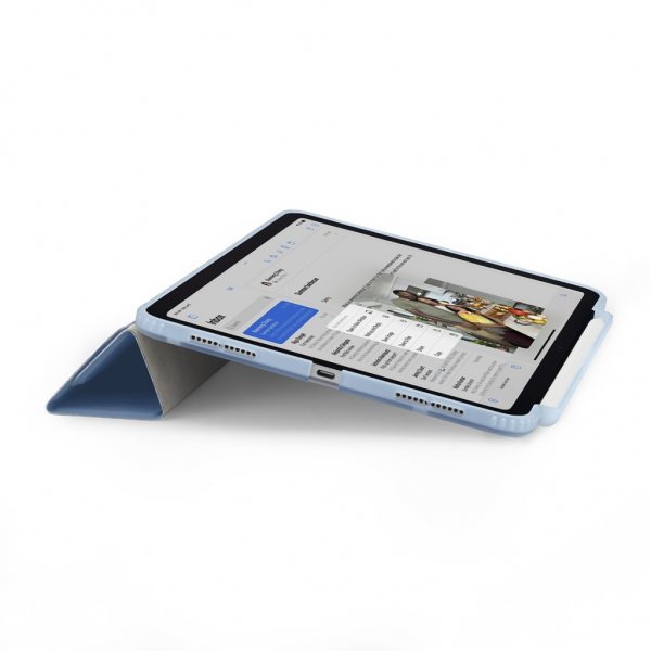 Pipetto iPad Air 13 (M2/M3/M4) -suojakotelo, Origami No3 Pencil Case, vaaleansininen
