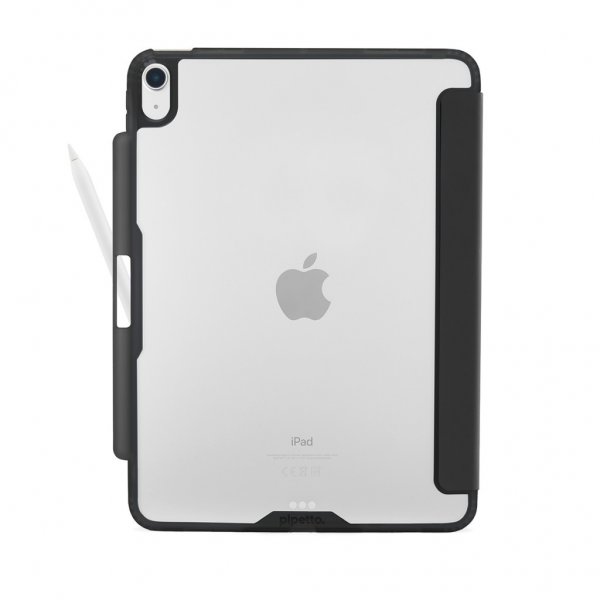 Pipetto iPad Air 13 (M2/M3/M4) Origami No3 Pencil Case -suojakotelo, musta