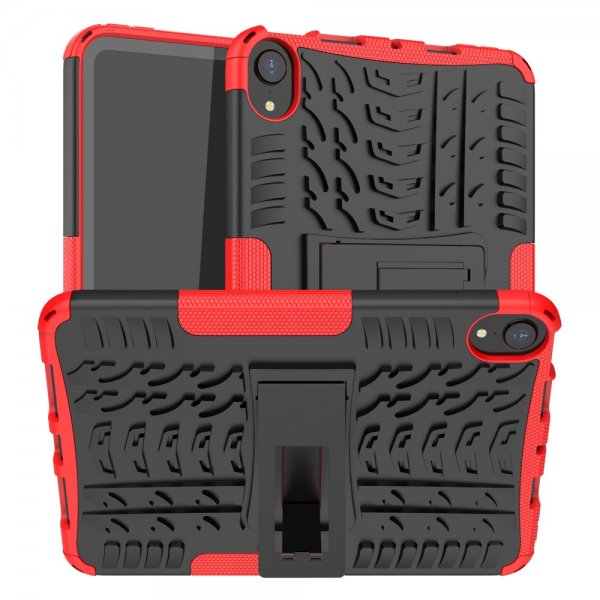 iPad mini (6. sukupolvi)/iPad mini (A17 Pro) Kuori Rengaskuvio Jalustatoiminto Punainen