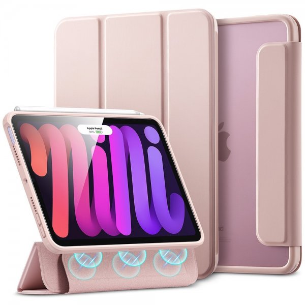 ESR iPad mini (6. sukupolvi)/iPad mini (A17 Pro) Rebound Hybrid -kotelo, pinkki