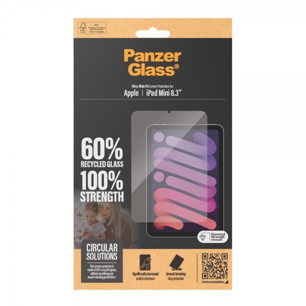 PanzerGlass iPad mini (6. sukupolvi)/iPad mini (A17 Pro) Näytönsuoja Ultra-Wide Fit