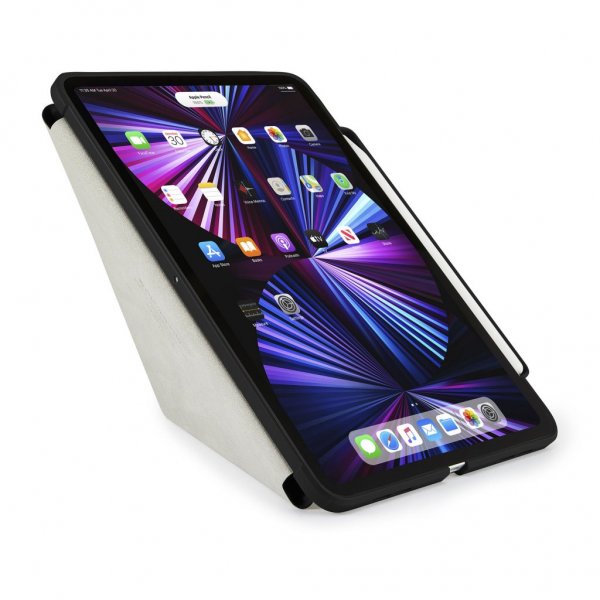 Pipetto iPad Pro 11 (2./3./4. sukupolvi) Origami No3 Pencil Case -suojakotelo, musta