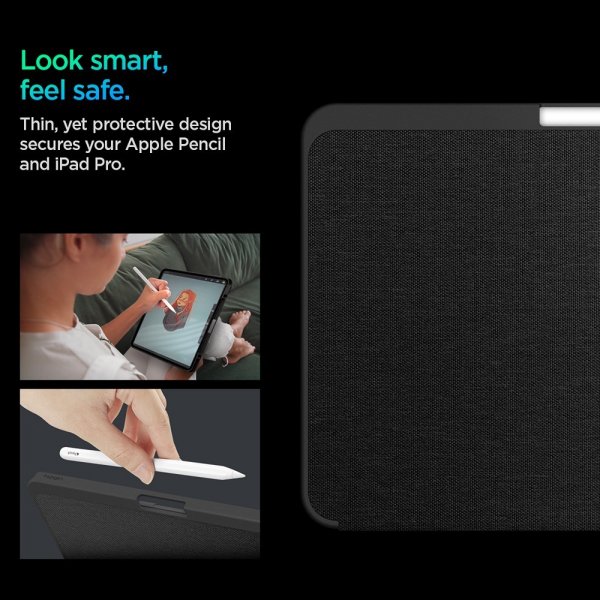 Spigen iPad Pro 11 (M4/M5) Urban Fit -suojakotelo, musta