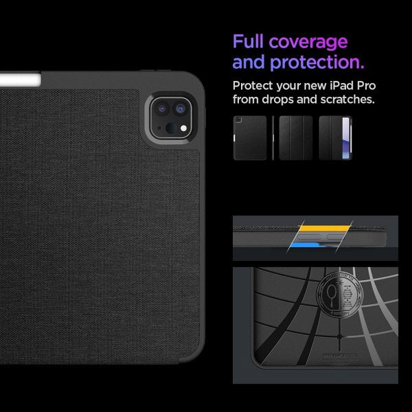 Spigen iPad Pro 11 (M4/M5) Urban Fit -suojakotelo, musta