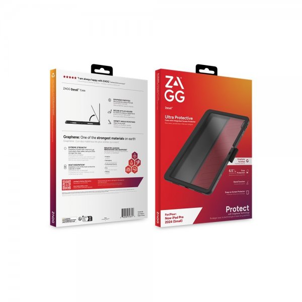 ZAGG iPad Pro 11 (M4/M5) Suojakotelo näytönsuojalla Denali Musta