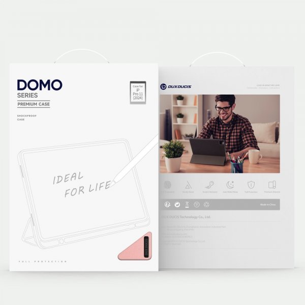 Dux Ducis iPad Pro 11 (M4/M5) Suojakotelo DOMO Series Vaaleanpunainen