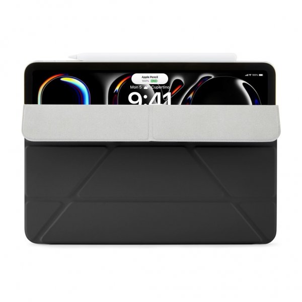 Pipetto iPad Pro 11 (M4/M5) Kotelo Origami No4 Slim Folio Case Musta
