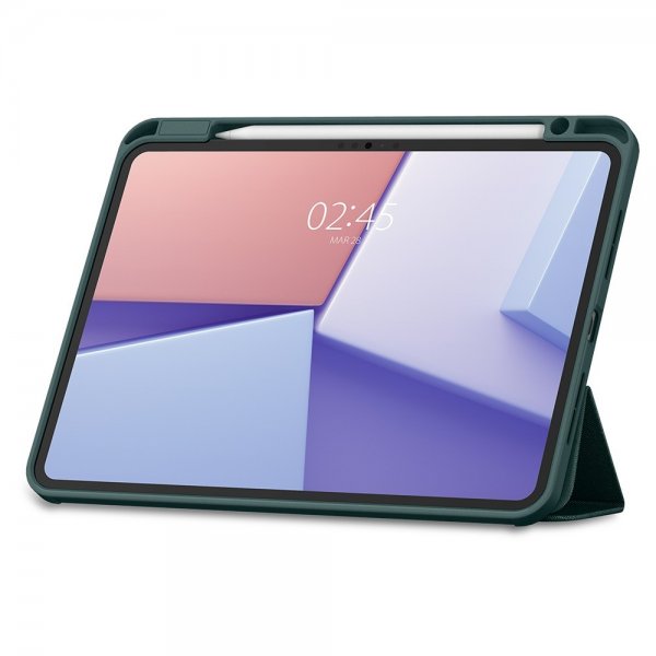 Spigen iPad Pro 11 (M4/M5) Urban Fit -suojakotelo, Midnight Green