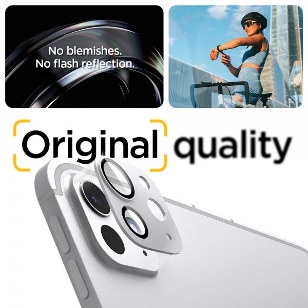 Spigen iPad Pro 11 (M4/M5)/iPad Pro 13 (M4/M5) Kameran suojalasi Glas.tR EZ Fit Optik Metal Silver