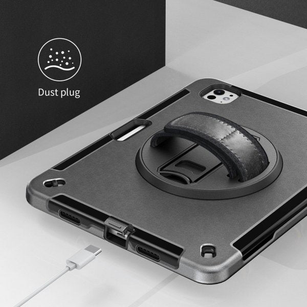 4smarts iPad Pro 11 (M4/M5) Suojakotelo Rugged Case Grip Musta