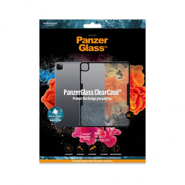PanzerGlass iPad Pro 12.9 2020/2021 ClearCase Black Edition -suojakuori