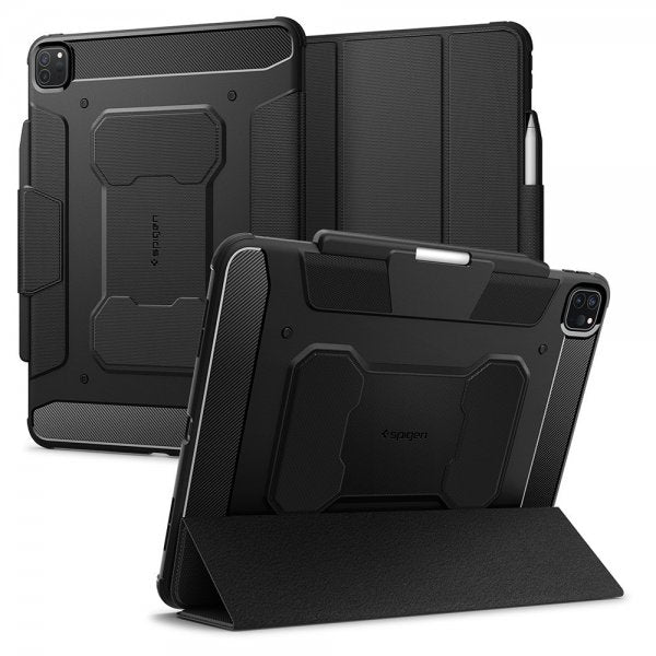Spigen iPad Pro 13 (M4/M5) Suojakotelo Rugged Armor Pro Musta