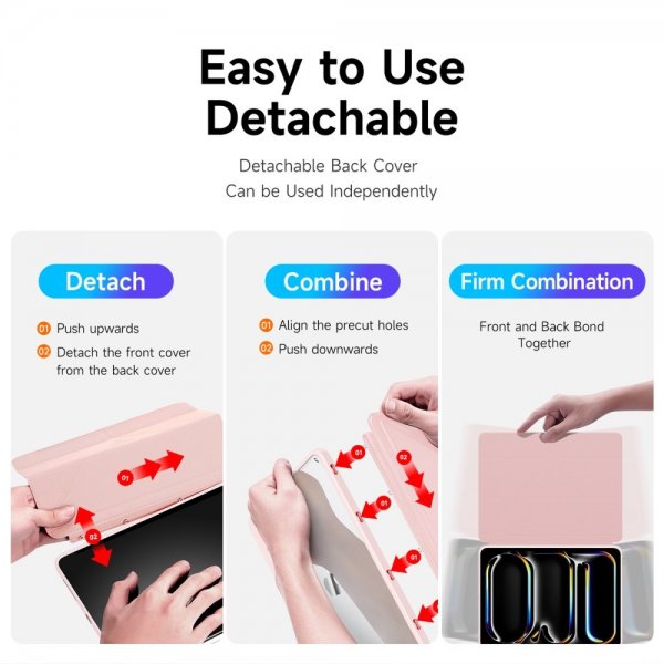 Dux Ducis iPad Pro 13 (M4/M5) Fodral Magi-sarja Vaaleanpunainen