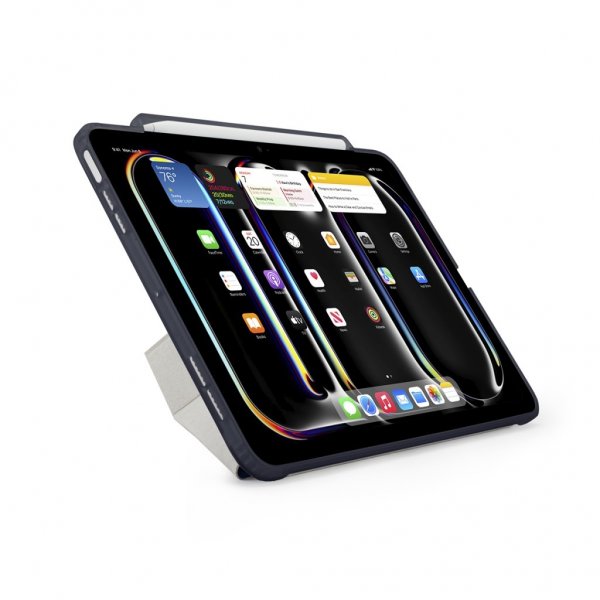Pipetto iPad Pro 13 (M4/M5) -suojakotelo Origami No3 Pencil Case, tummansininen