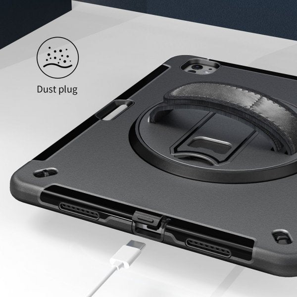 4smarts iPad Pro 13 (M4/M5) Suojakuori Rugged Case Grip Musta