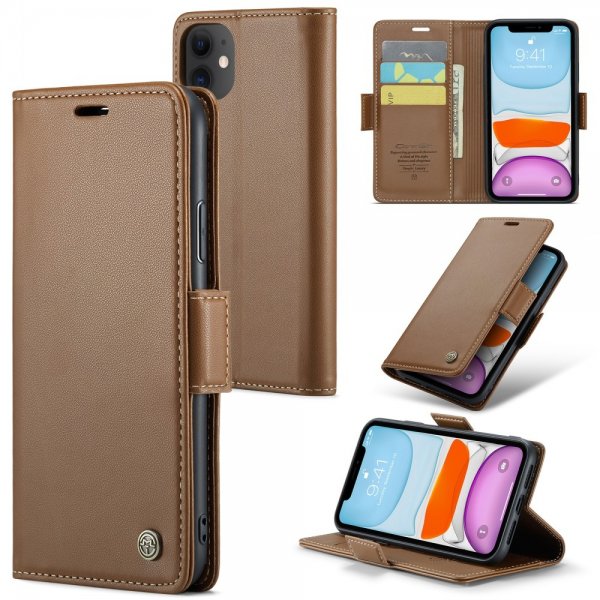 CaseMe iPhone 11 -suojakotelo 023-sarja Ruskea